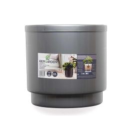 Maceta con reserva de agua Ibergarden 32 cm plata - 22 litros (4 Unidades) Maceta con reserva de agua Ibergarden 32 cm plata - 22 litros (4 Unidades)