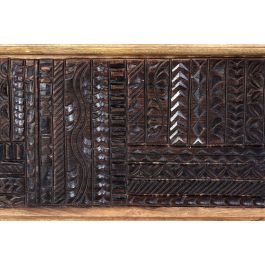 GINER Y COLOMER Baúl de Madera de Mango con Detalles Oscuros, Artesanal, 1 Pieza