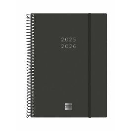 Finocam Agenda Espiral 18 Meses Julio 2025-Diciembre 2026, Cierre con Goma, Tapa PP Negro, Formato A5 Precio: 9.5000004. SKU: B197NRQ7Z7
