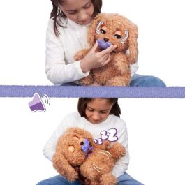 Peluche cachorro baby paw labrador interactivo con más de 15 sonidos y reacciones y 7 funciones ¡su barriguita se mueve cuando respira! 20x29x13 cm