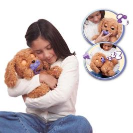 Peluche cachorro baby paw labrador interactivo con más de 15 sonidos y reacciones y 7 funciones ¡su barriguita se mueve cuando respira! 20x29x13 cm