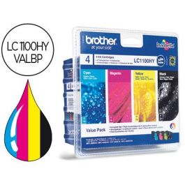 Ink-Jet Brother Lc-1100Bk -M-Y-C Pack 4 Colores Alta Capacidad 900 Pag Bk- 750 Pag M-Y-C-