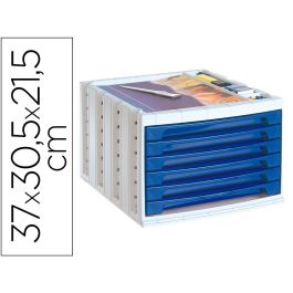 Fichero Cajones De Sobremesa Archivo 2000 305x370X215 mm Bandeja Organizadora Superior 6 Cajones Azul Opaco Precio: 46.58999972. SKU: B1H4S6F69V