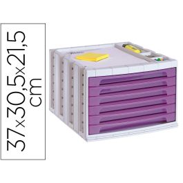 Fichero Cajones De Sobremesa Archivo 2000 305x370X215 mm Bandeja Organizadora Superior 6 Cajones Violeta Translucido Precio: 53.49999996. SKU: B1H9R846GA