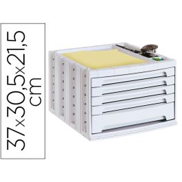 Fichero Cajones De Sobremesa Archivo 2000 305x370X215 mm Bandeja Organizadora Superior 5 Cajones Gris Opaco Precio: 45.69000051. SKU: B15Y7CXTBT