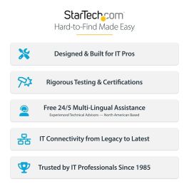 StarTech.com 10FT/3M Cable Adaptador USB a Serie, USB a DB9 RS232, 3 Metros, Negro, FTDI, Tornillos Intercambiables