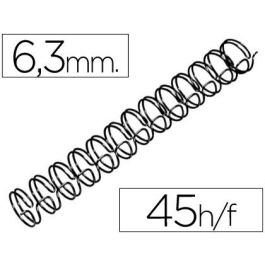 Espiral Wire 3:1 6,3 mm N.4 Negro Capacidad 45 Hojas Caja De 100 Unidades Precio: 21.49999995. SKU: B1EWB8RPSG