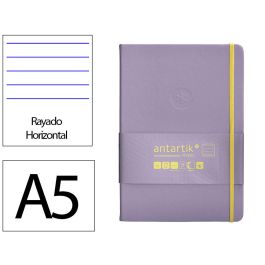 Cuaderno Con Gomilla Antartik Notes Tapa Dura A5 Hojas Rayas Morado Y Amarillo 100 Hojas 80 gr Fsc Precio: 6.50000021. SKU: B12XZGK7E2