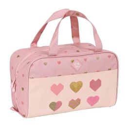 Neceser Escolar Glow Lab Hearts Rosa 31 x 14 x 19 cm Neceser Escolar Glow Lab Hearts Rosa 31 x 14 x 19 cm