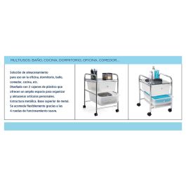 Confortime Cajonera de Metal con 2 Cajones de Plástico (2 Unidades)