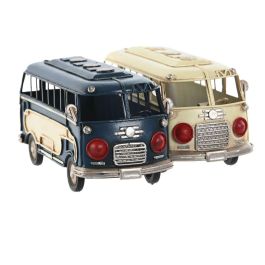 Vehiculo Decoracion Vintage DKD Home Decor Azul Blanco 7 x 8 x 17 cm (2 Unidades)