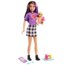 Muñeca Barbie Niñera Con Bebe Y Accesorios Grp10 Mattel