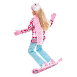 Barbie Deportista De Invierno Snowboard Hcn32 Mattel