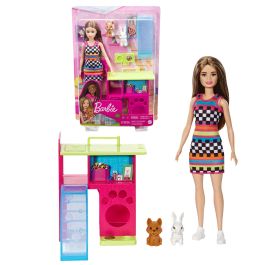 Muñeca Barbie Con Mascotas Hgm62 Mattel