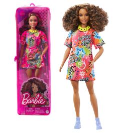 Muñeca Barbie Fashionista Con Pelo Rizado Hjt00 Mattel