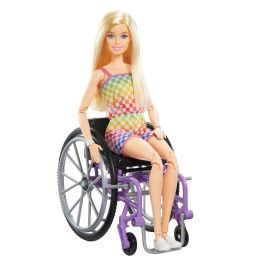 Muñeca Barbie Fashionista Rubia Silla Ruedas Hjt13 Mattel
