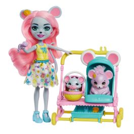 Muñeca Enchantimals City Mauria Mouse Pasea Bebés Hkr57 Muñeca Enchantimals City Mauria Mouse Pasea Bebés Hkr57