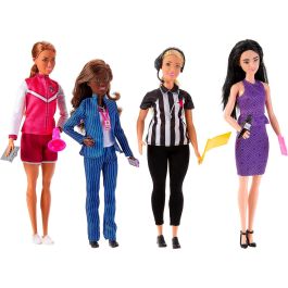 Barbie Set 4 Muñecas Carreras Deportivas Hkt80 Mattel