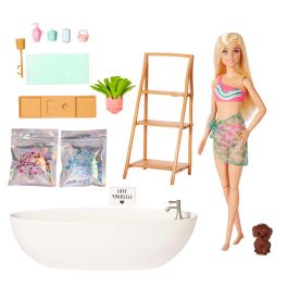 Muñeca Barbie Bienestar Rubia Con Bañera Hkt92 Mattel