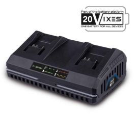 Cargador doble - SCHEPPACH - 4,5 A - SDBC4.5A - Carga simultáneamente dos baterías Li-ion de la gama Scheppach 20V IXES Precio: 51.49999943. SKU: B19YR3QTG8