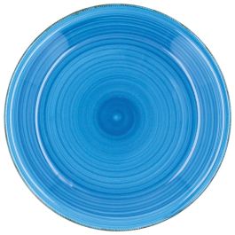 Plato Llano Cerámico Vita Azul Quid 27 cm (12 Unidades)