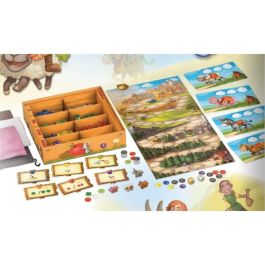 Schmidt Spiele El Gran Premio de Belcastel - Juego de mesa de carrera para niños, avanza tu animal con estrategia y suerte