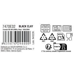 La Mediterranea Mug 100ml "Black Clay" Ø5.3x6.3 cm (36 Unidades)