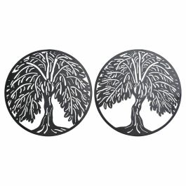 Decoracion Pared Cottage DKD Home Decor Negro 1 x 40 x 40 cm (2 Unidades) Precio: 20.29896. SKU: B1FA83DT3L