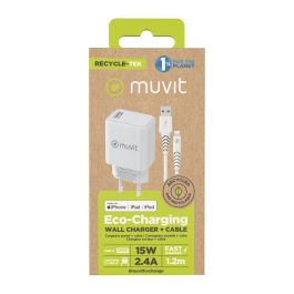 Cargador de Pared + Cable USB A a USB-C Muvit for Change Blanco 12 W
