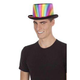My Other Me Chistera Sombrero de Copa Arcoíris Multicolor Talla 58 para Adulto 100% Poliéster