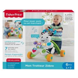 Fisher-Price Andador Interactivo Cebra My Talking Zebre Trotter - Aprendizaje Sentado y de Pie con Actividades, Sonidos y Luces - 6 Meses+