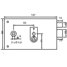 Yale YAH36D Cerradura horizontal de superficie con ruedecilla Caqui - 2 llaves Versión Derecha