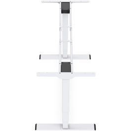 DIGITUS Bastidor de Mesa Eléctrico Altura Regulable, Dual-Motor, 3 Etapas, Blanco, 100 kg, 2 Patas