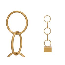 Figura Aros Oro Grande Giftdecor 12.5x60.5x12.5 cm - Metal (8 Unidades)