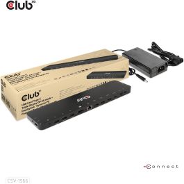 Club3D CSV-1566 4K USB-C Charging Dock con 6xUSB3, DisplayPort, 2xHDMI, LAN, Lector de Tarjetas SD/MicroSD y Carga de 120W