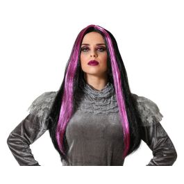 Peluca Vampiresa Morena Con Mechas Púrpuras para Halloween, Adulto, Liso, Violeta Precio: 3.88999996. SKU: S1122340