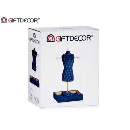 Maniquí Portajoyas de Terciopelo Azul con Diseño de Rombos - Giftdecor 12x40x24 cm (6 Unidades) Maniquí Portajoyas de Terciopelo Azul con Diseño de Rombos - Giftdecor 12x40x24 cm (6 Unidades)