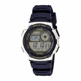 Reloj Hombre Casio WORLD TIME ILLUMINATOR - 5 ALARMS, 10 YEAR BATTERY Negro Gris (Ø 40 mm) (Ø 43 mm)