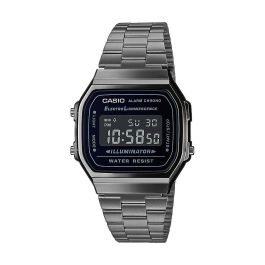 Reloj Hombre Casio A168WEGG-1BEF Negro Plateado (Ø 36 mm) (Ø 38 mm) Precio: 93.94999988. SKU: B1GQEBQ5HZ