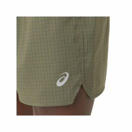 Pantalones Cortos Deportivos para Hombre Asics Fujitrail Logo Oliva