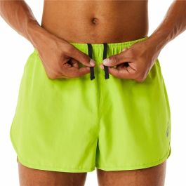 Pantalones Cortos Deportivos para Hombre Asics Core Split Verde limón