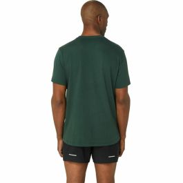 Camiseta de Manga Corta Hombre Asics Big Logo Verde oscuro