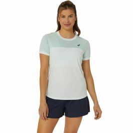 Camiseta Deportiva de Manga Corta Asics Court Blanco Mujer Tenis