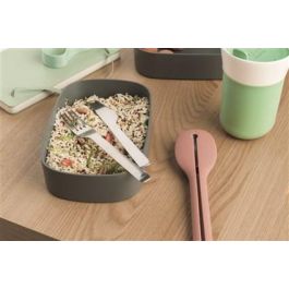 Berghoff 3950130 Cubertería 3 Piezas con Funda de Silicona, Compacta y Reutilizable, Ideal para Llevar Fuera de Casa