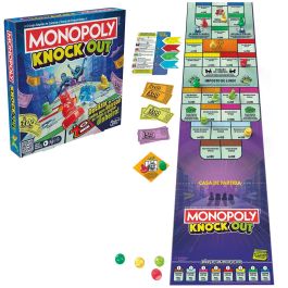 Juego monopoly knockout. desliza los peones para derrotar a tus rivales y ganar dinero.