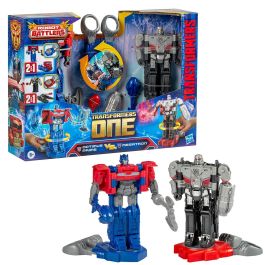 Pack de 2 figuras Optimus Prime (Orion Pax) y Megatron (D-16) de 11 cm, juguetes para niños de 6 años, Transformers One Robot Battlers Precio: 48.339500108900005. SKU: B1B75MYV6Z