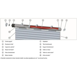 Superrollo Motor para Persiana Enrollable RM10MM - SR20215 - 10 Nm - Máx. peso 22 kg - Diámetro 60 mm