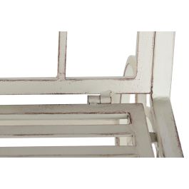 DKD Home Decor Banco Terraza y Jardín Blanco Metal 118x53x98 cm