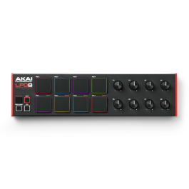 AKAIPRO Lpd 8 Mkii Pad Controlador USB para Ordenador Portátil con 8 Pads MPC RGB y 8 Potenciómetros Giratorios Asignables