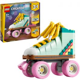 LEGO 31148 Creator Patines Retro 3en1, Set de Juguete Construible con Mini-Patineta y Boombox, Decoración Retro